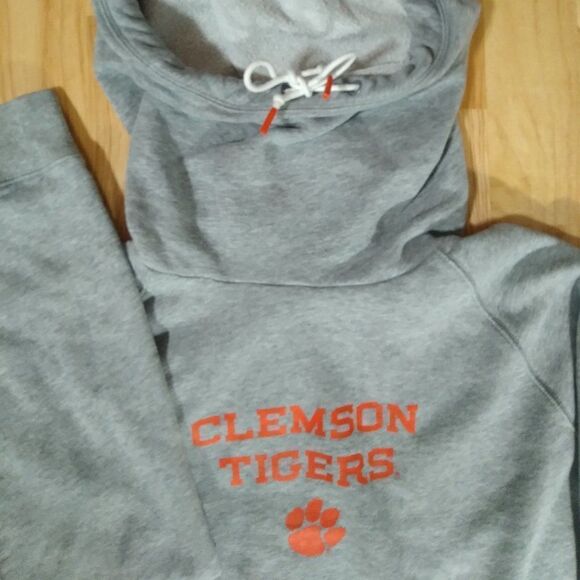 Vintage Nike Clemson Tigers Logo Hoodie Sweatshirt - Picture 1 of 8